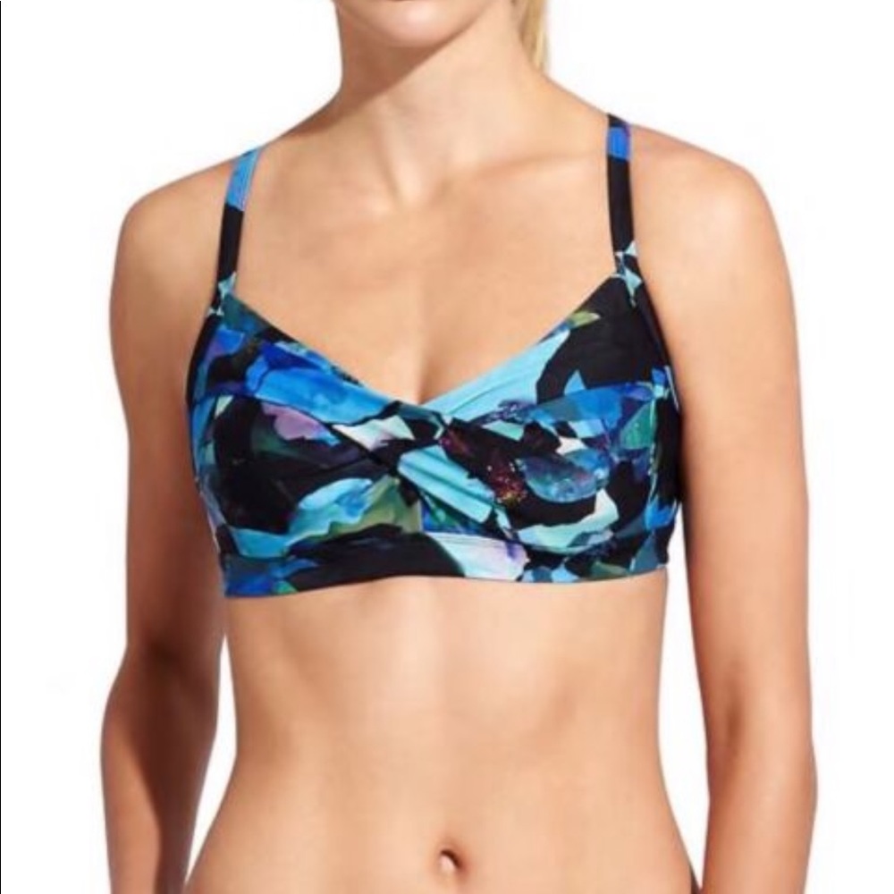 Athleta Twister Bikini Mystique Blue 38 D/DD